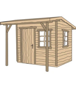 Weka Gartenhaus Nature 3 -Gartenmöbel Geschäft 1807106 WE DE 002 GARTENHAUSNATURE2GR1