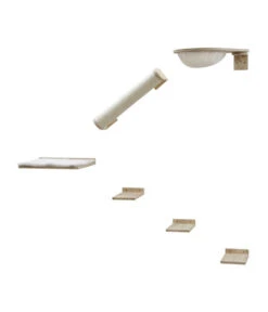 KERBL Pet Kletterwand Rocky, 6-teilig