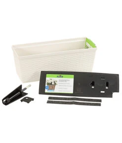 Dehner Kunststoff-Flechtkasten Dallas, Rechteckig -Gartenmöbel Geschäft 2889723 WE DE 001 KunststoffFlechtkastenL50cmweiss