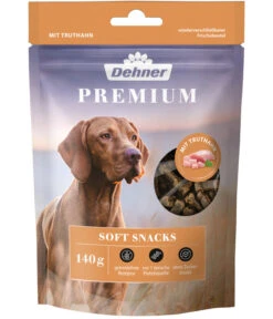 Dehner Premium Hundesnack Soft Snacks, 140 G -Gartenmöbel Geschäft 2939676 WE FS 001 DehnerPremiumqualitaetHundesnackSoftTruthahn140g