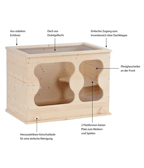 Silvio Design Nagerkäfig Coco, Ca. B52/H60/T50 Cm 4 Silvio Design Nagerkäfig Coco, Ca. B52/H60/T50 Cm – Bild 2