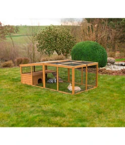 KERBL Freigehege Mit Plastikdach, Ca. B220/H75/T115 Cm -Gartenmöbel Geschäft 3220464 WE FS 001 KerblFreigehegePlastikdach