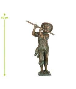 Rottenecker Bronzefigur Flötenspieler Für Den Außenbereich, 42 Cm -Gartenmöbel Geschäft 3348208 BildD 001 BronzefigurFloetenspielerFuerDenAussenbereichBronzeFloetenspieler42cm