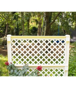 KHW Kunststoff-Pflanzkasten Mit Spalier, 100 X 43 X 140 Cm -Gartenmöbel Geschäft 366500 WE DE 005 KastenSpalier100weiss