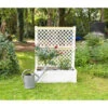 KHW Kunststoff-Pflanzkasten Mit Spalier, 100 X 43 X 140 Cm -Gartenmöbel Geschäft 366500 WE MO 002 KastenSpalier100weiss