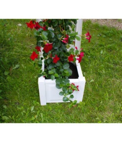 KHW Kunststoff-Pflanzkasten Mit Spalier, 43 X 43 X 140 Cm -Gartenmöbel Geschäft 3913688 WE DE 005 KastenSpalier43weiss