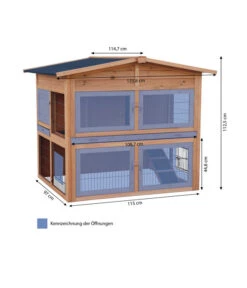 Dehner Kaninchenstall Villa, Ca. B115/H112/T97 Cm -Gartenmöbel Geschäft 4057113 WE BG 001 DehnerKaninchenstallVillaMG