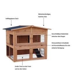 Dehner Kaninchenstall Villa, Ca. B115/H112/T97 Cm -Gartenmöbel Geschäft 4057113 WE IG 001 DehnerKaninchenstallVilla