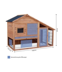 Dehner Kaninchenstall Tirol, Ca. B149,8/H107/81,5 Cm -Gartenmöbel Geschäft 4057147 WE BG 001 DehnerKaninchenstallTirolMG