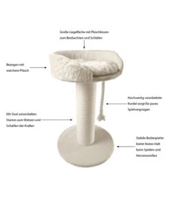 Dehner Lieblinge Kratzbaum Aurelio, Ca. B65/H100/T65 Cm 6 Dehner Lieblinge Kratzbaum Aurelio, Ca. B65/H100/T65 Cm -Gartenmöbel Geschäft 4161022 WE IG 001 DehnerMarkenqualitaetKatzenkratzbaumAurelio