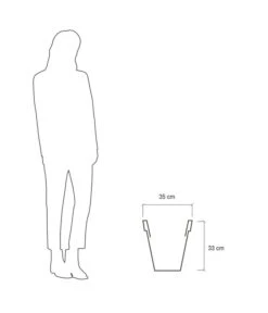 Farmet Kunststoff-Pflanzkübel Pegasus Fluoreszierend, Weiß -Gartenmöbel Geschäft 4185328 WE DE 004 PEGASUSKonischerPflanzkuebelDurchmesser35cm33cmhochFLUORESZIERENDWEISS