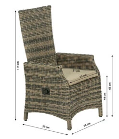 Dehner Geflechtsessel Siena, Braun Meliert -Gartenmöbel Geschäft 4209961 WE BG 001 GeflechtsesselSiena