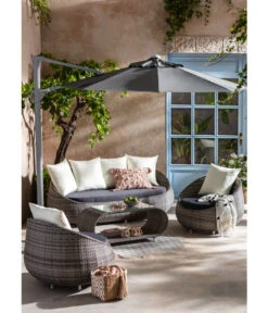 Dehner Geflechtlounge Avani, 4-teilig -Gartenmöbel Geschäft 4209987 WE MO 005 LoungeAvani