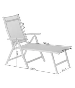 Dehner Gartenliege Chicago, Ca. B70/H72/T180 Cm 12 Dehner Gartenliege Chicago, Ca. B70/H72/T180 Cm -Gartenmöbel Geschäft 4210258 WE FS 001 SkizzeLiegeChicagoNE