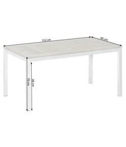 Dehner Gartentisch Toulouse, Ca. B152/H75/T90 Cm -Gartenmöbel Geschäft 4210613 WE FS 002 TischToulouseSkizze