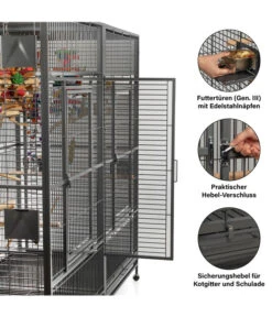 Montana Vogelvoliere Arkansas II, Ca. B204/H194/T100 Cm -Gartenmöbel Geschäft 4315495 WE DE 009 NEU PP VoliereArkansasDunkelgrauHoehe194cm