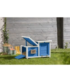 Dehner Nagerschlafhaus Happy Home Teatro, Blau, Ca. B70/H45/T43 Cm -Gartenmöbel Geschäft 4427753 WE M 001 DehnerMarkenqualitaetNagerschlafhausTeatro