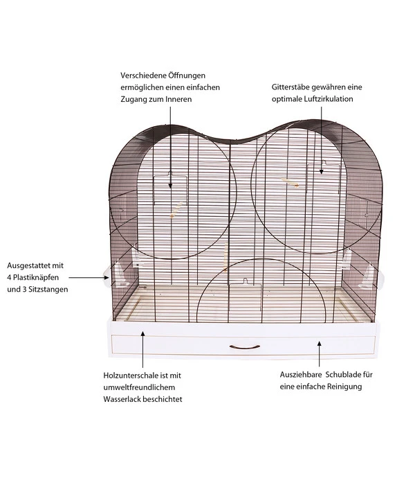 Skyline Vogelkäfig Emma 4 Skyline Vogelkäfig Emma – Bild 2