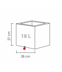 Scheurich Kunststoff-Topf Muretto, Quadratisch -Gartenmöbel Geschäft 4498424 WE BG 001 ScheurichTopfMuretto
