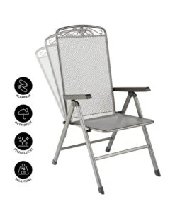 MWH Klapp-Gartensessel Savoy 17 MWH Klapp-Gartensessel Savoy -Gartenmöbel Geschäft 5312095 WE IG 001 KLAPPSESSELSAVOYEGRAU