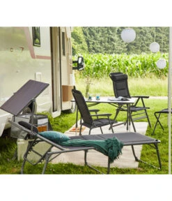Siena Garden Campingliege Premium, Anthrazit, Ca. B69/H43/T200 Cm -Gartenmöbel Geschäft 6603047 WE MO 002 SienaGardenCampingliegePremiumAnthrazit