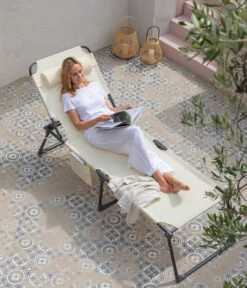 Dehner Gartenliege Mallorca, Ca. B71/H106/T227 Cm -Gartenmöbel Geschäft 6635163 WE MO 001 LiegeMallorcaVanilla