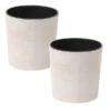 Siena Garden Kunststoff-Topf ECO Lens, Rund, Weiß, Ca. Ø25/H25,5 Cm, 2er-Set -Gartenmöbel Geschäft 6654974 WE FS 001 PflanzgefaessEcoLensWeiss
