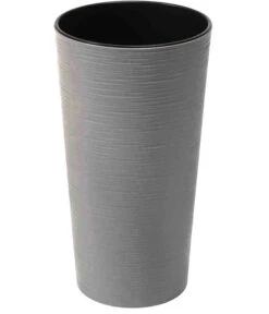 Siena Garden Kunststoff-Säulen ECO Locon, Konisch, Grau, Ca. Ø30/H57 Cm, 2er-Set -Gartenmöbel Geschäft 6655005 WE FS 002 PflangefaesseEcoLocon30Grau