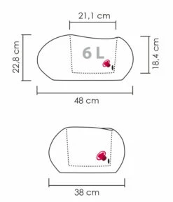 Scheurich Kunststoff-Topf Flow, Oval -Gartenmöbel Geschäft 6701247 WE BG 001 ScheurichTopfFlowOval