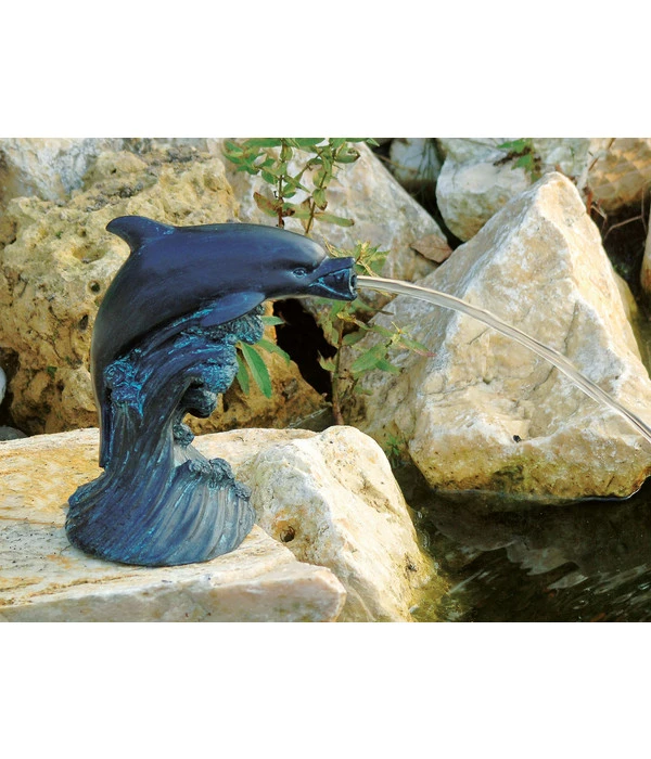 Ubbink Polystone-Wasserspeier Delfin, Ca. B16/H18/T10 Cm 4 Ubbink Polystone-Wasserspeier Delfin, Ca. B16/H18/T10 Cm – Bild 2