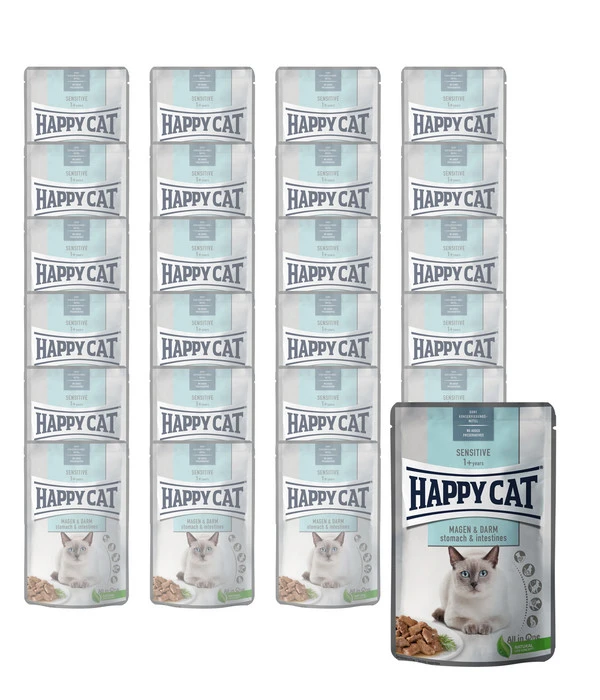 Happy Cat Nassfutter Für Katzen Sensitive Magen & Darm, 24 X 85 G 3 Happy Cat Nassfutter Für Katzen Sensitive Magen & Darm, 24 X 85 G