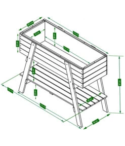 Habau Hochbeet Alina, Ca. B115/H90/T45 Cm -Gartenmöbel Geschäft 6845937 WE FS 002 HabauHochbeetAlina