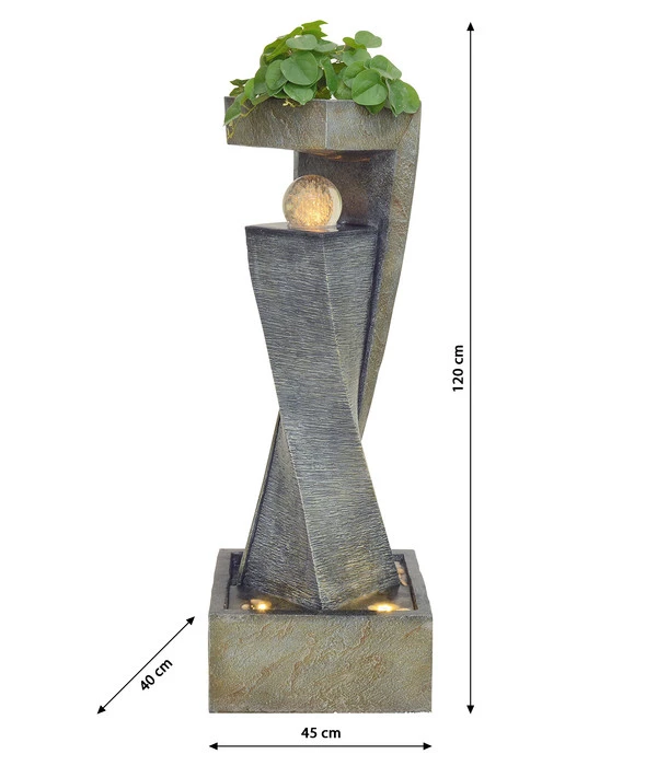 Granimex Polyresin-Gartenbrunnen Flower Twister, Ca. H120 Cm 5 Granimex Polyresin-Gartenbrunnen Flower Twister, Ca. H120 Cm – Bild 3