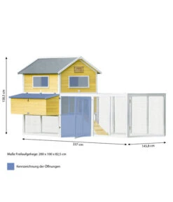 Dehner Hühnerstall Happy Farm Miami, Gelb, Ca. B337/H158,5/T145,8 Cm 16 Dehner Hühnerstall Happy Farm Miami, Gelb, Ca. B337/H158,5/T145,8 Cm -Gartenmöbel Geschäft 6897169 WE BG 001 DehnerMarkenqualitaetHuehnerstallMiami