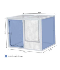 Dehner Freilauf Florenz, Weiß, Ca. B102/H80/T74 Cm 17 Dehner Freilauf Florenz, Weiß, Ca. B102/H80/T74 Cm -Gartenmöbel Geschäft 6919617 WE BG 001 MQFreilaufFlorenzWeiss