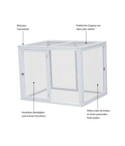 Dehner Freilauf Florenz, Weiß, Ca. B102/H80/T74 Cm 16 Dehner Freilauf Florenz, Weiß, Ca. B102/H80/T74 Cm -Gartenmöbel Geschäft 6919617 WE IG 001 MQ FreilaufFlorenzWeiss