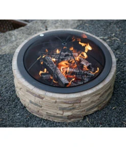 Westmann Feuerstelle, Ca. B90/H54/T90 Cm 16 Westmann Feuerstelle, Ca. B90/H54/T90 Cm -Gartenmöbel Geschäft 6992572 WE MO 004 FeuerschaleMGitter90cm