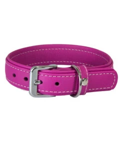 Das Lederband Hundehalsband Style Barcelona Rose-Violet